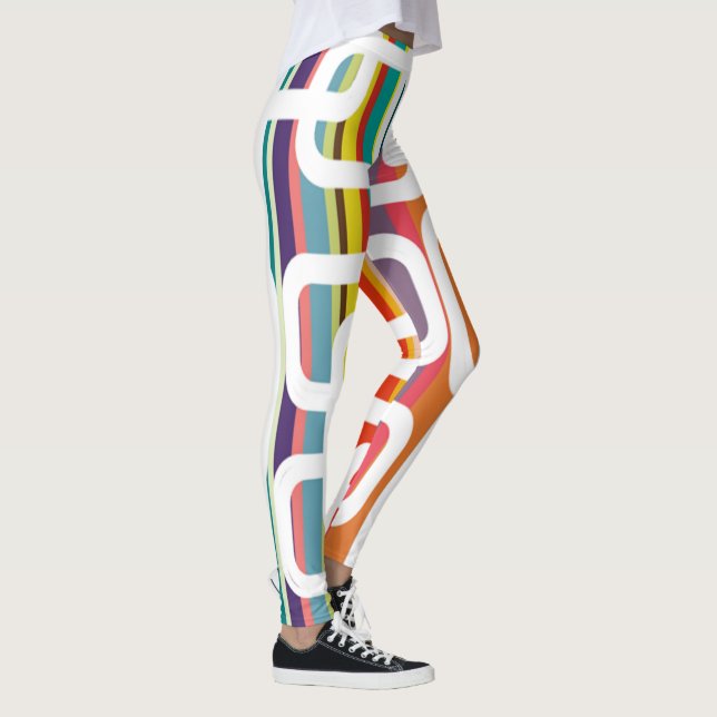 Rand och rektanglar leggings (Höger)