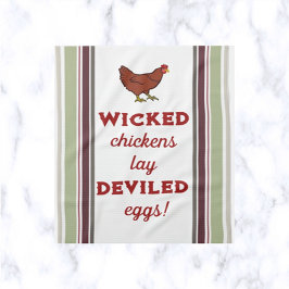 Rand och Wicked Chickens Kitchen Towel Kökshandduk