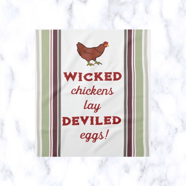 Rand och Wicked Chickens Kitchen Towel Kökshandduk (Skapare uppladdad)