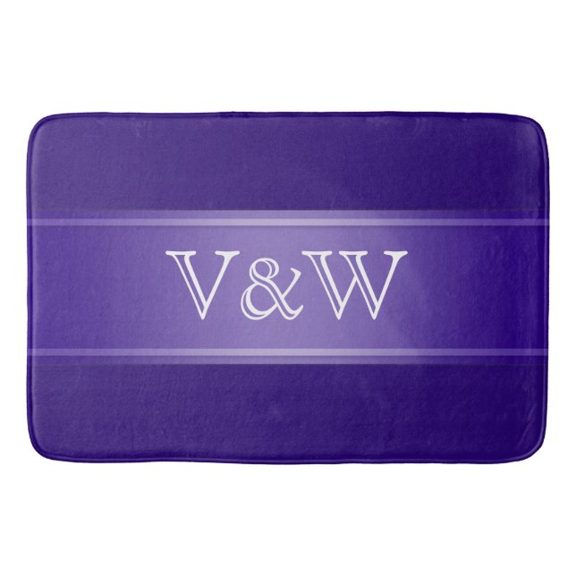 RAND-övertoningar - violett + din text Badrumsmatta (Framsidan)