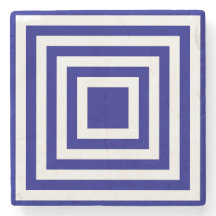 Rand på marinblå och vit ruta