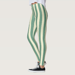 Rand Pastel Gult Lodrät på alla Färg Leggings