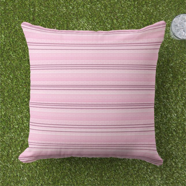 Rand Pastel rosa Peach modern geometrisk Kudde (Gräs)