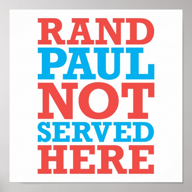 Rand Paul poster inte här patriotiskt (Framsidan)