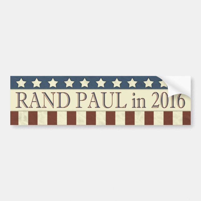Rand Paul President 2016 Stars Rand Bildekal (Framsidan)