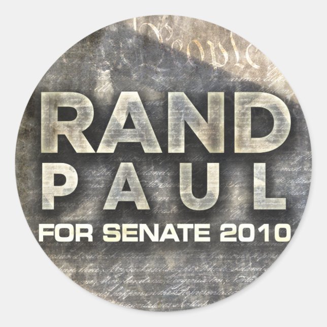 Rand Paul Runt Klistermärke (Framsida)