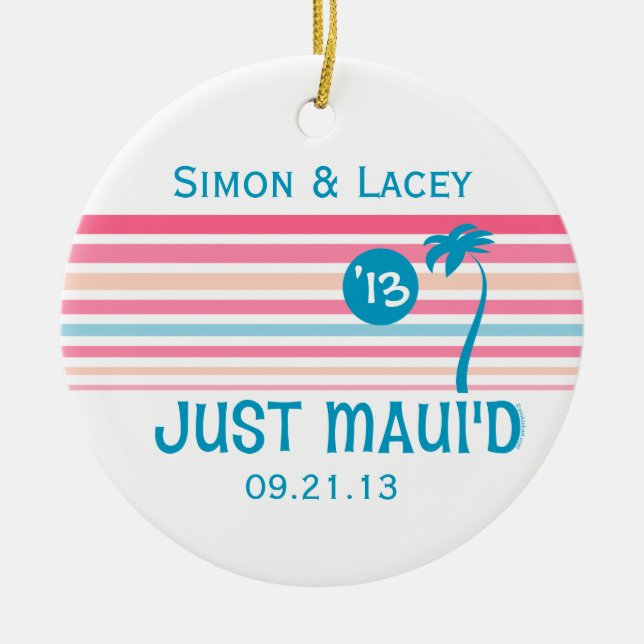 Rand precis Maui'd Julgransprydnad Keramik (Framsidan)