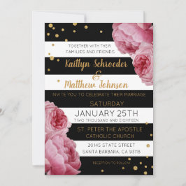 Rand, Ro och Glitter, har modern Bröllop Inbjudningar