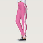 Rand Rosa Leggings med Anpassningsbar Färg<br><div class="desc">Anpassningsbar Färg Sports Three White Side Rand Rosa Leggings - or Select / Add Your Favorite Leggings and Rand Färg / more - Resize and move or remove / add inslag / färg eller text with Customization Verktyg. Utformning efter MIGNERAD</div>