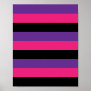 Rand Rosa Lila Black Söt Poster