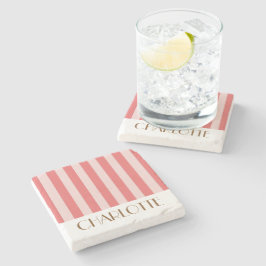 Rand rosa Trendig Bröllop Stenunderlägg