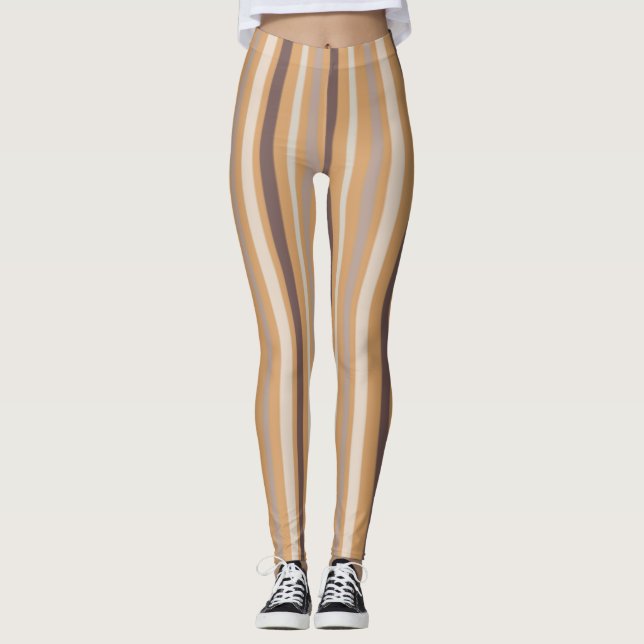 Rand Sömlösa Mönster Leggings (Framsida)