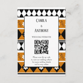 Rand Strip Blomma Diamant Boho Blommönster Tilläggskort