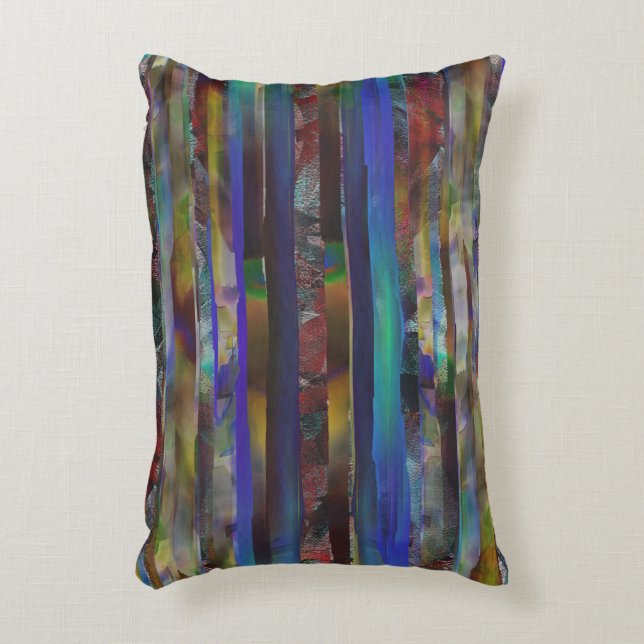 Rand, Torn, den digitala färgaden struktur Prydnadskudde (Framsidan(Vertikal))