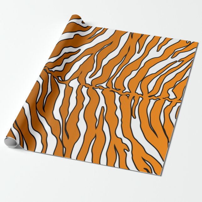 Rand utskrift och Orange  Presentpapper (Utrullad)