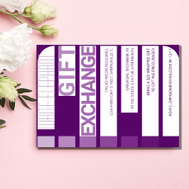 Rand White Elephant Gift Exchange Julfest Inbjudningar