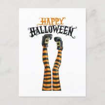 Rand Witch Leg Tights som lagrar Happy halloween