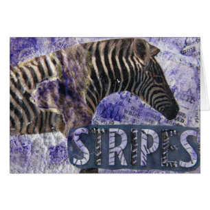 Rand, Zebra Collage Hälsningskort