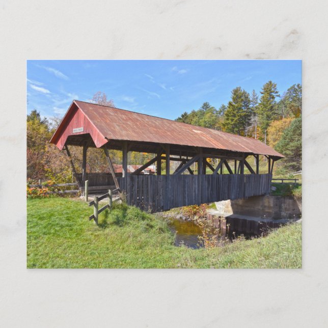 Randall Covered Bridge, Lyndon, Vermont Vykort (Framsida)