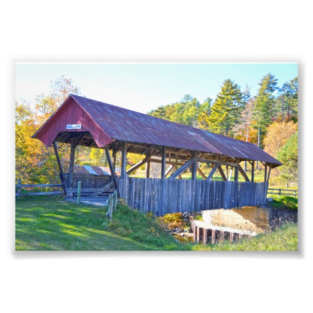 Randall Covered Bridge, Lyndonville, Vermont Fototryck (Framsidan)