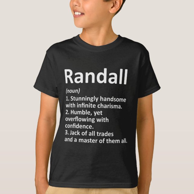 Randall Definition Personlig Namn Funny Birthda T Shirt (Framsida)