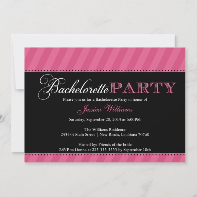 Randar för Bachelorette party | Inbjudningar (Framsida)