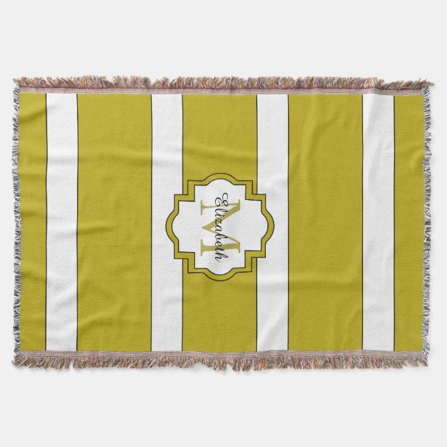 RANDAR FÖR CHIC THROW_191 GOLD/WHITE FILT (Framsidan)