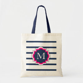 RANDAR FÖR CHIC TRAVEL/BAG_PREPPY 435 NAVY/WHITE TYGKASSE