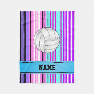 Randar för lilor för känd volleyboll för perso fleecefilt