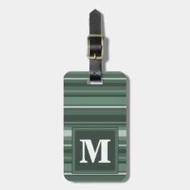 Randar för Monogramvis mangrönt Bagagebricka