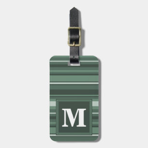 Randar för Monogramvis mangrönt Bagagebricka