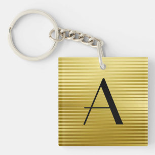 Randar för satäng för Monogramart déco guld-
