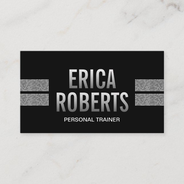 Randar för Sequins för silver för Visitkort (Framsida)