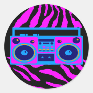 RANDAR för TIGER för COREY-TIGER80-tal RETRO Runt Klistermärke