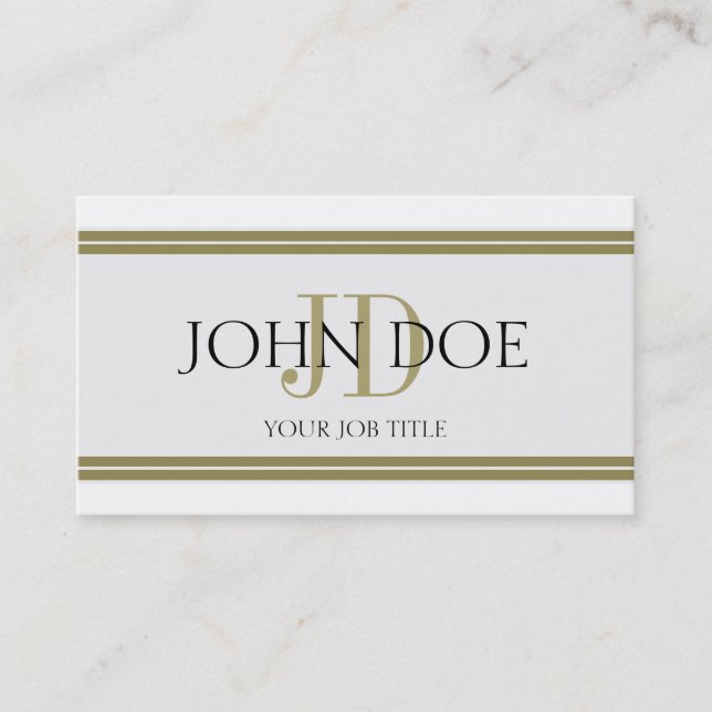 Randar för YourJobTitle vitguld Visitkort (Framsida)