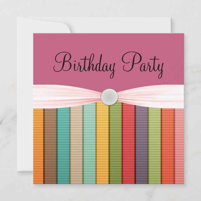 Randar i regnbåge av inbjudningar (Framsida)