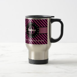 Randar V03 för polka dots för bäst LÄRAREMonogram Resemugg