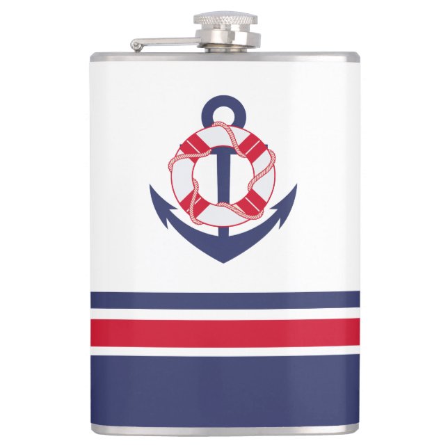 Randen Navy och Red Nautical Fickplunta (Framsidan)