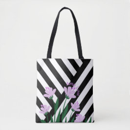 Ränder & blommor tygkasse