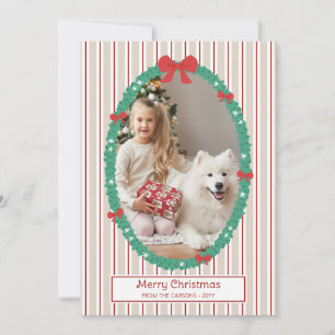 Ränder & Girlang Röda Slingor God Jul Julkort