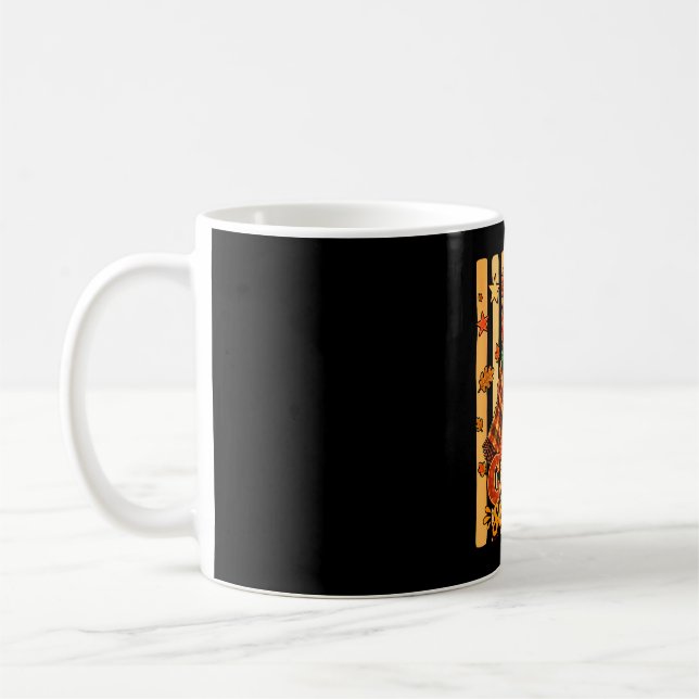 Ränder mysig säsong alligator höst pumpa kaffemugg (Vänster)