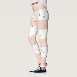 Ränder och prickar leggings