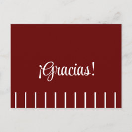 Ränder på spanska tack-kort vykort