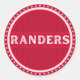 Randers City Pride Emblem – Danish Identity Runt Klistermärke