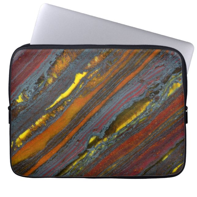 Randig australisk tigeröga laptop sleeve (Framsidan)