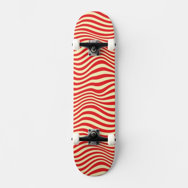 Randig bakgrund skateboard bräda 21,5 cm (Framsida)