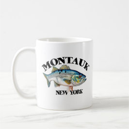 Randig Bas Montauk New York Surfcasting Fiskare Kaffemugg