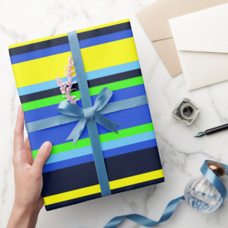 Randig blå, limmad och modern gift-figursättning f presentpapper