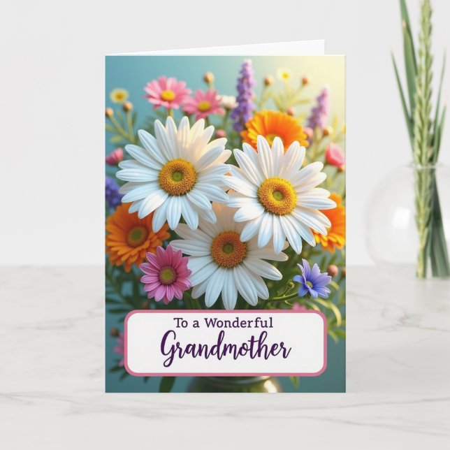 Randig Blomappreciering Kort (Framsida)