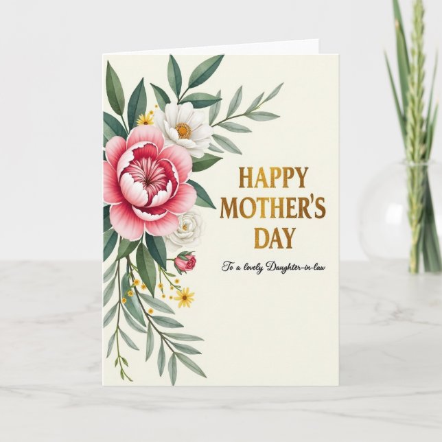 Randig Blomdotter Svärdotter Kort (Framsida)